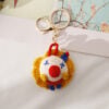 Round clown face keychain