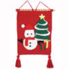 Red Christmas Wall Hanging (Snowman & Tree)