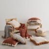 Gray Knitted Blanket & Cushion Cover Sets