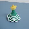 Emerald green Christmas tree hairpin