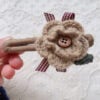 Khaki Flower Hairpin