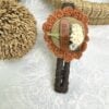 Orange crochet hairpin