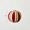 Red and green vertical line ball