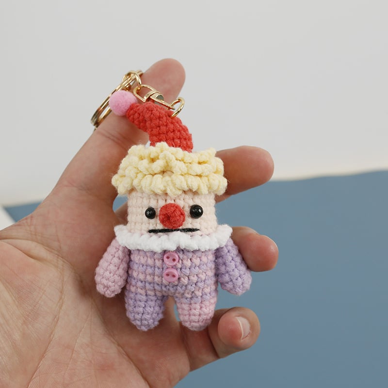 Crochet Clown Keychain