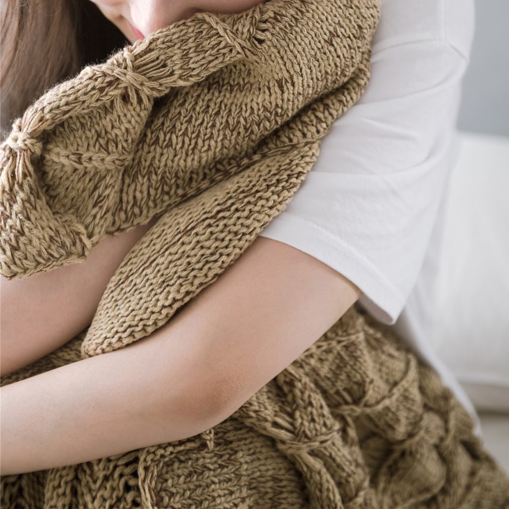 Cocoa Brown Cozy Knitted Mermaid Tail Blankets