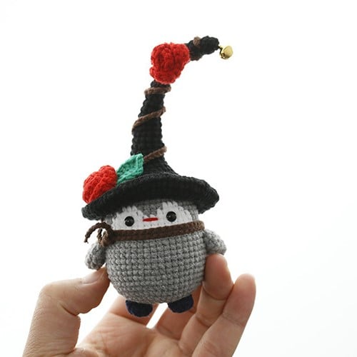 Handmade Crochet Rose Penguin Doll