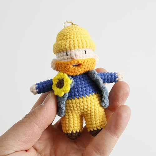 Handmade Crochet Doll Keychain