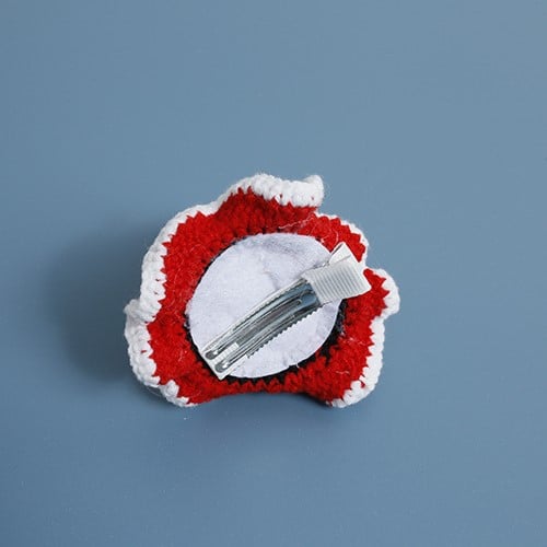 Handmade Christmas Crochet Hat Hair Clips