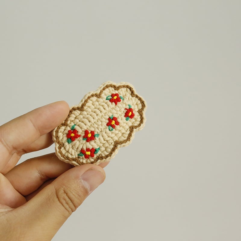 Handmade Flower Embroidery Hair Clip