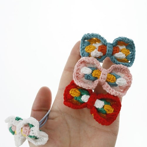 Handmade Granny Square Hair Scrunchies