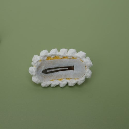 Handmade Angel Hair Clip – Sweet Crochet Flower with Wings