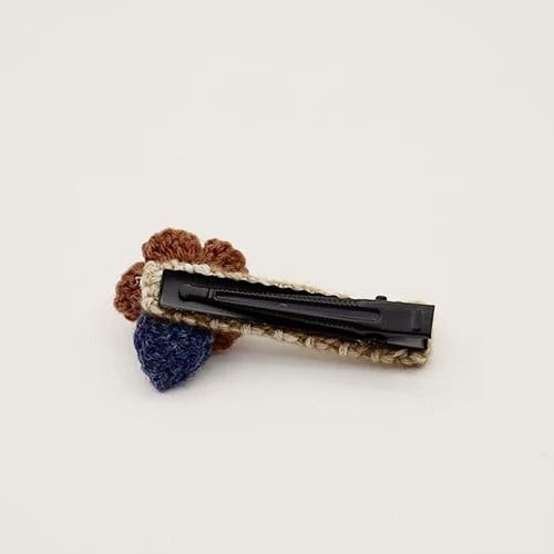 handmade crochet flower barrette