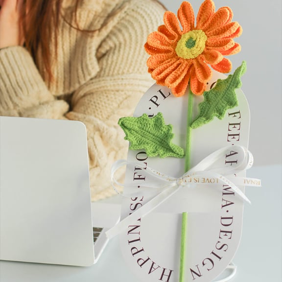 handmade crochet chrysanthemum bouquets