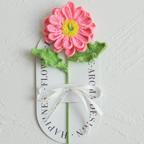 handmade crochet chrysanthemum bouquets