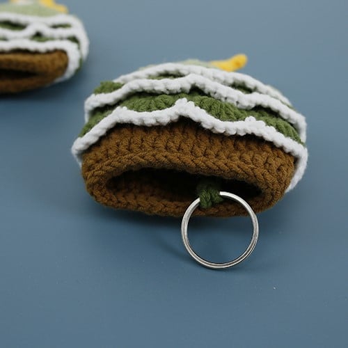 Handmade Crochet Christmas Tree Key Holder
