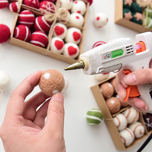 Wool Felt Christmas Balls 