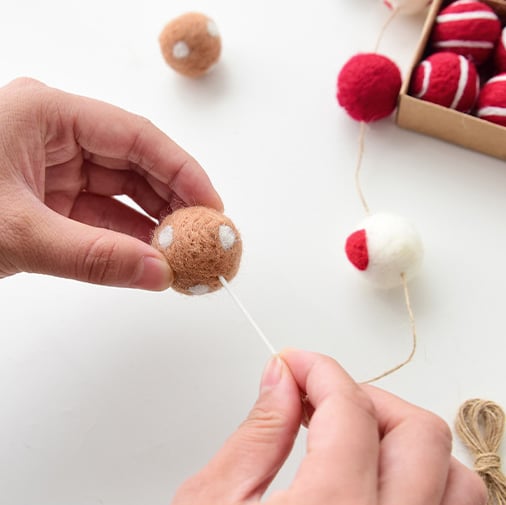 Wool Felt Christmas Balls 