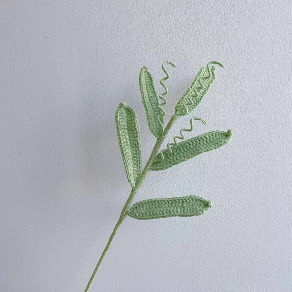 Handmade Crochet Leaf Set · 9 Styles of Botanical Greenery · Yarn Foliage for Bouquets & Floral Art · Eco & Elegant