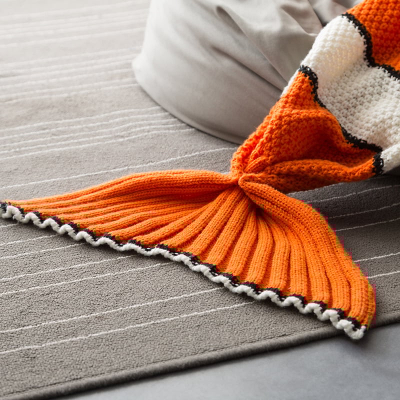Knitted Mermaid Tail Blanket