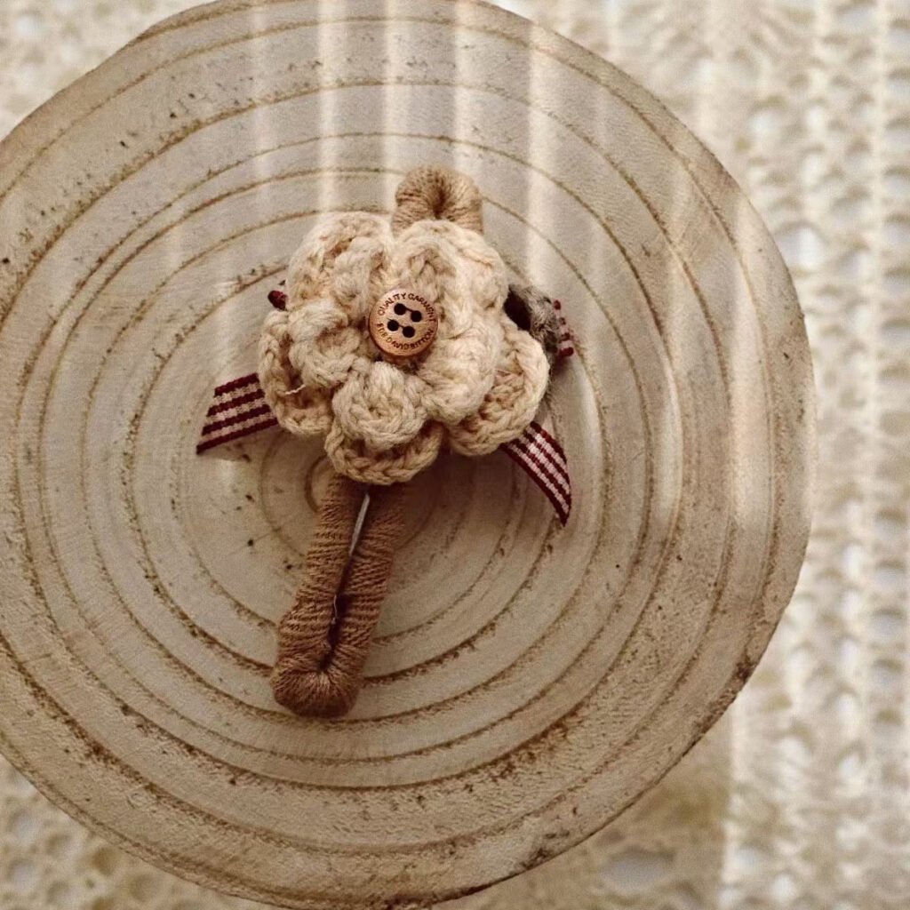 handmade crochet flower hair clips