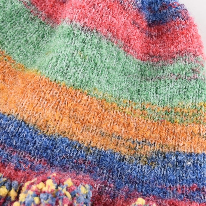 color-block knitted wool fisherman hats