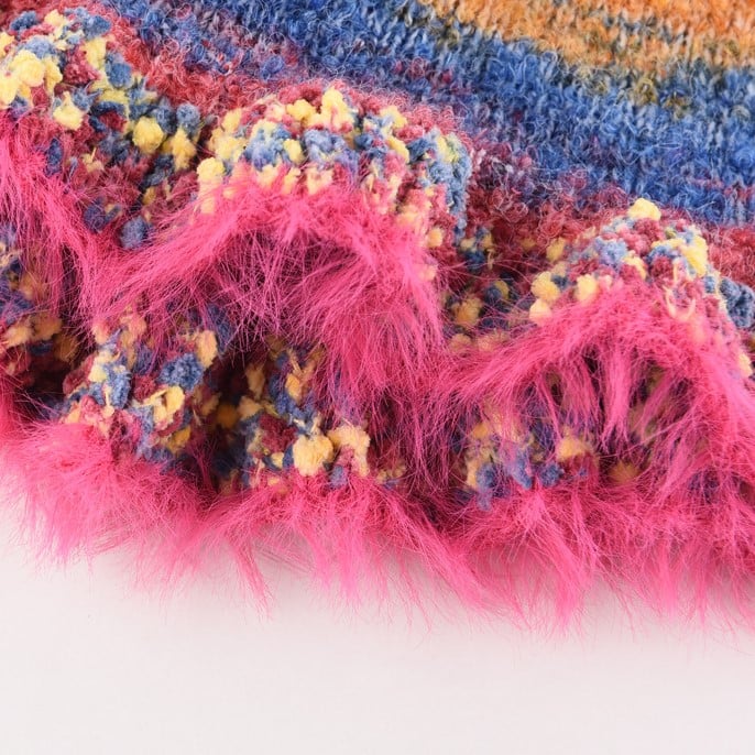 color-block knitted wool fisherman hats