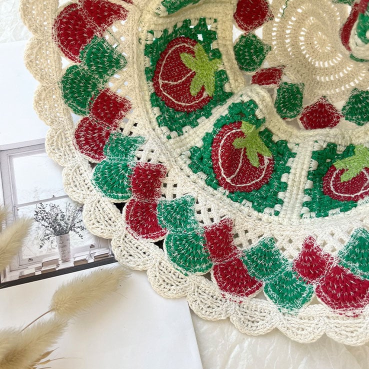 handmade crochet hollow-out bucket hat