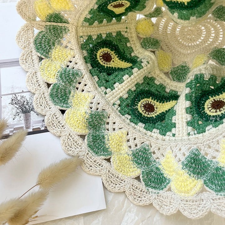 handmade crochet hollow-out bucket hat