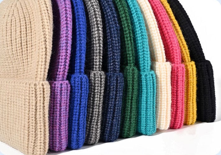 Cozy Winter Cashmere Knit Beanie Hat