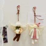 Handmade Felted Boy and Girl Angel Ornament with Wings