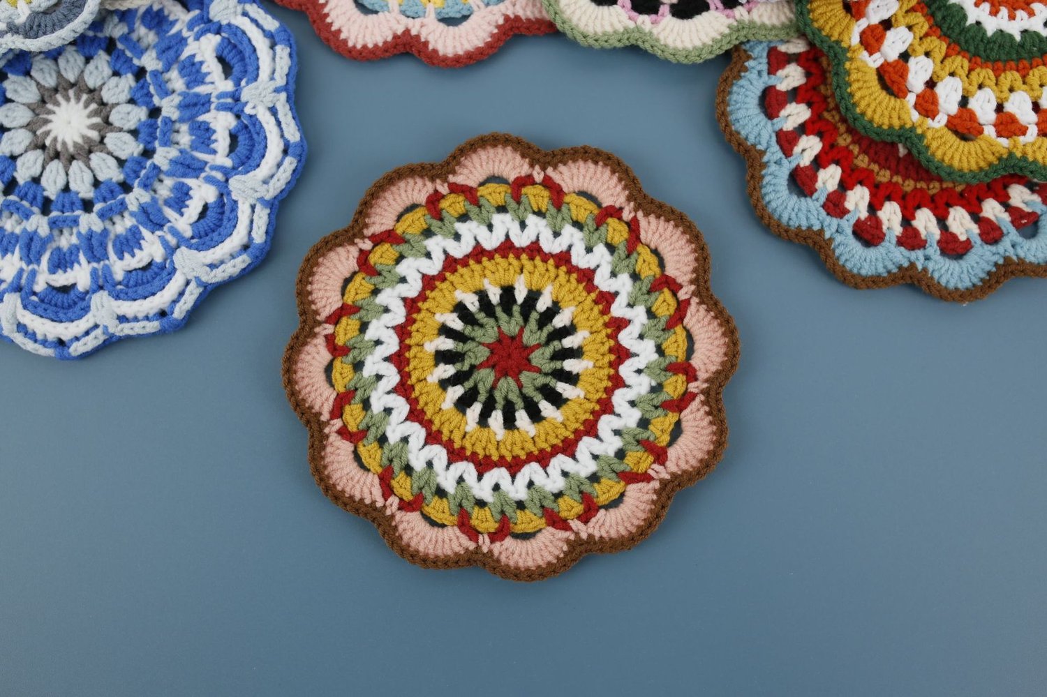 handmade crochet coasters