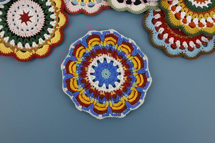 handmade crochet coasters