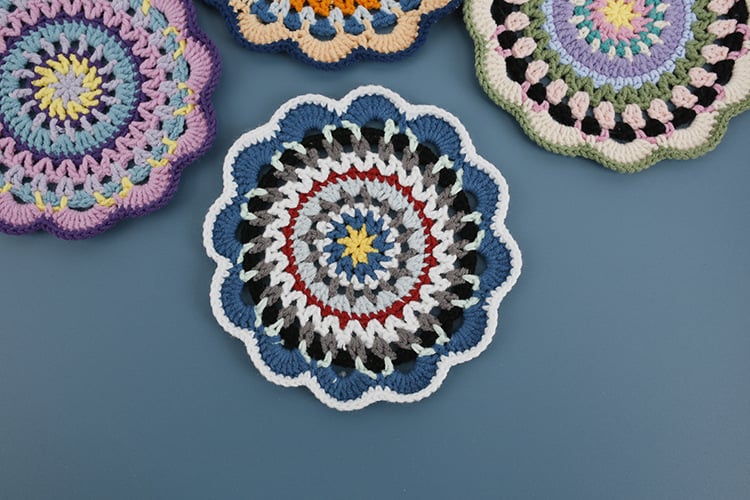 handmade crochet coasters