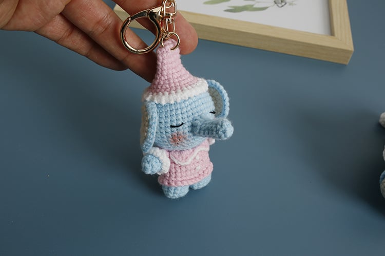 Handmade Crochet Elephant Koala Keychain