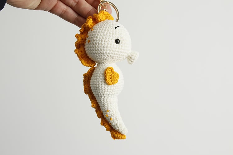 Handmade Crochet Seahorse Doll Keychain