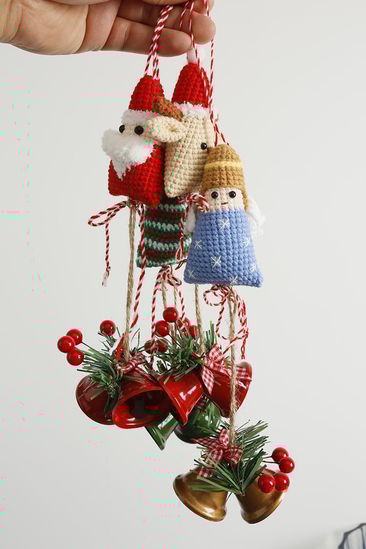 Handmade Crochet Christmas Ornaments Set