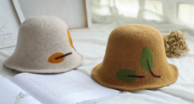 handmade wool bucket hat