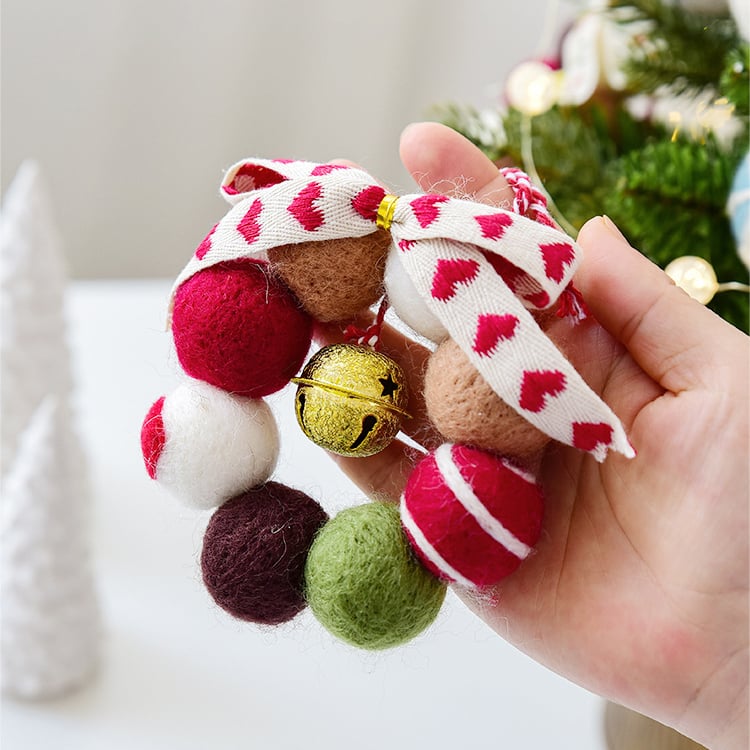 Handmade Wool Felt Christmas Balls