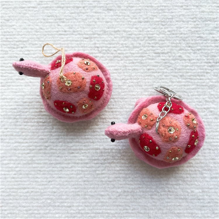 handmade felt lucky turtle charms