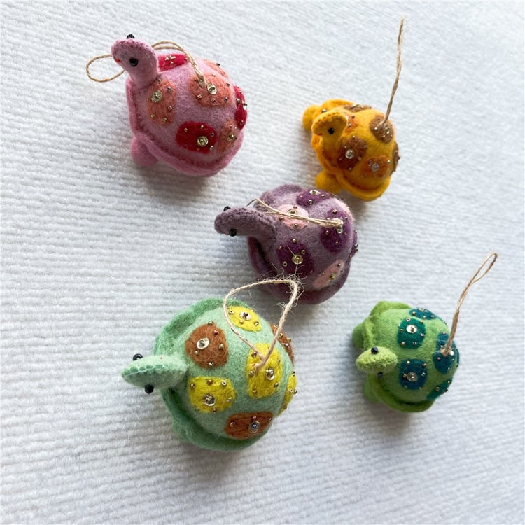 handmade felt lucky turtle charms