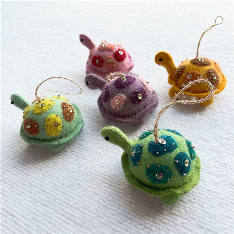 handmade felt lucky turtle charms