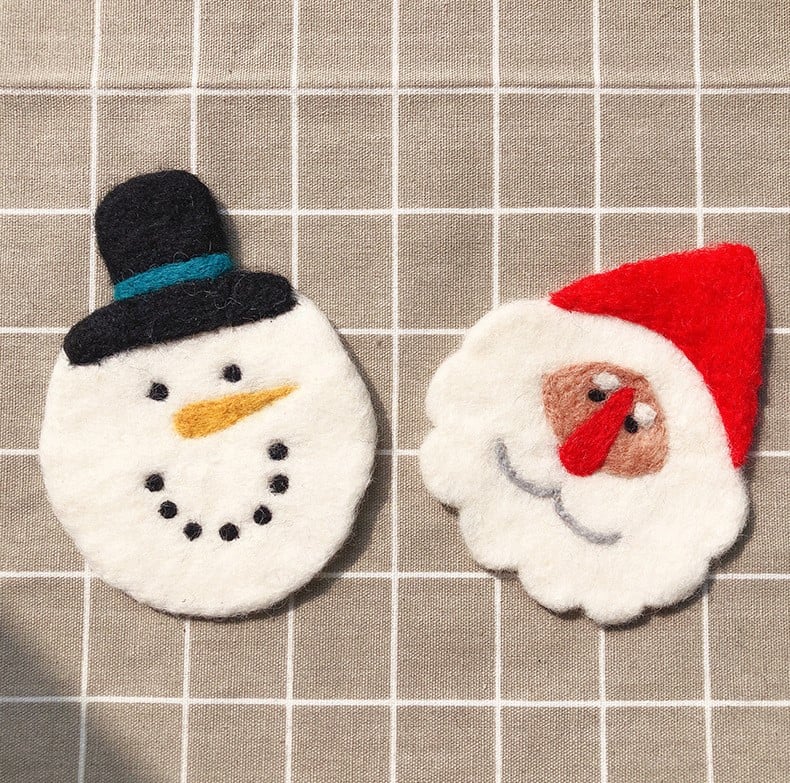 Handmade Wool Felt Coaster – 9 Cute Animal & Nature Designs – Fun, Soft & Heat-Resistant Table Decor for Cozy Homes