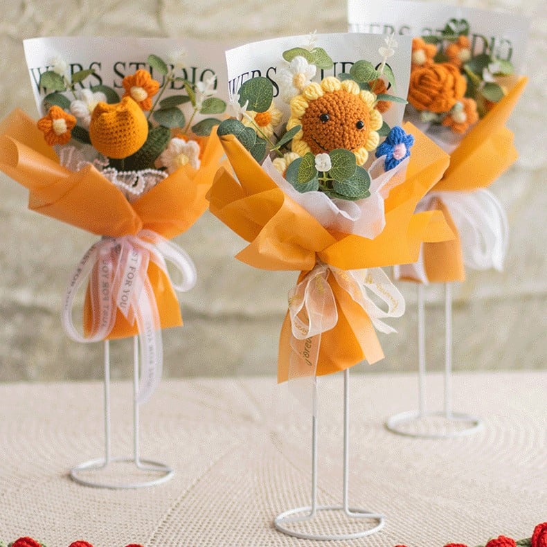 Handmade Crochet Tulip Bouquet