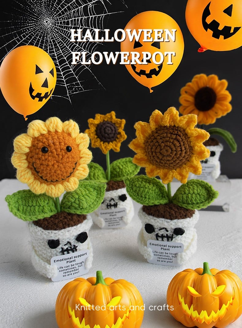 Handmade Halloween Crochet Plant Dolls