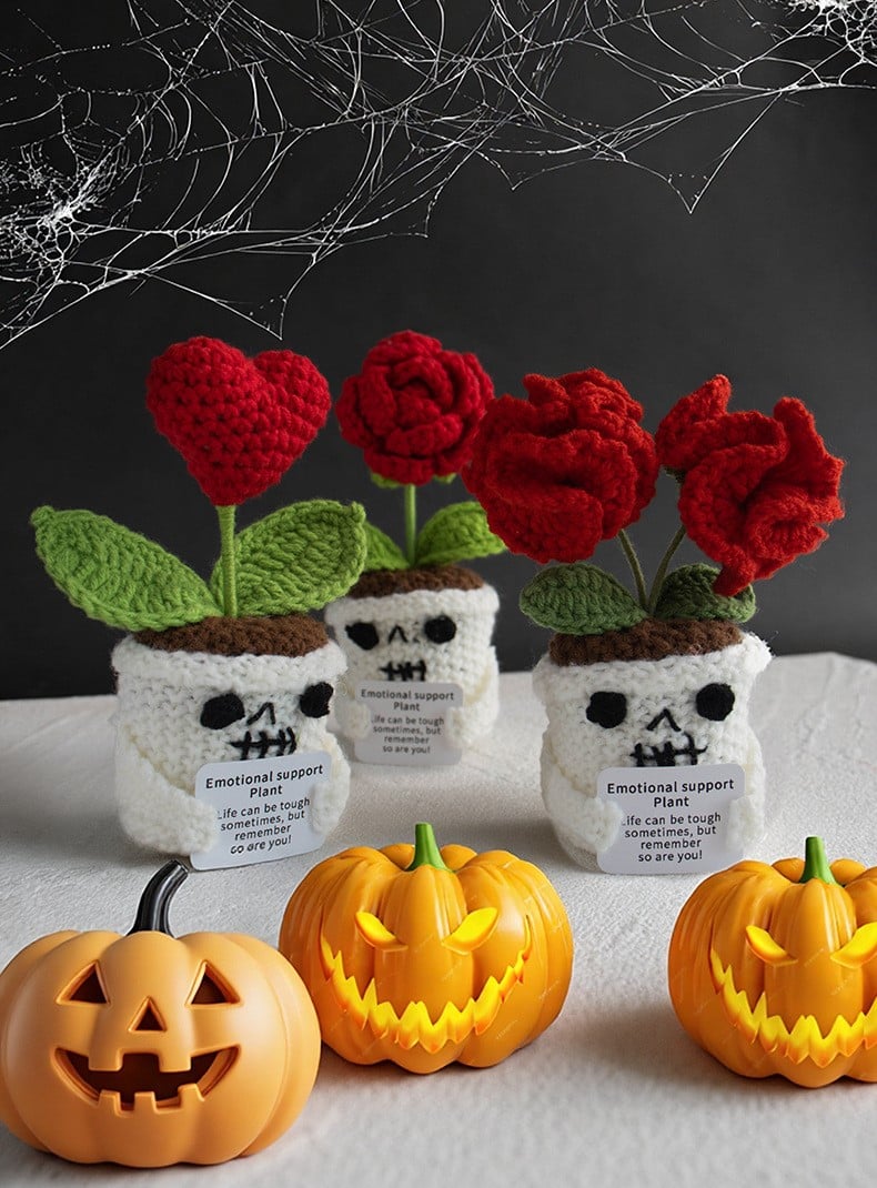 Handmade Halloween Crochet Plant Dolls