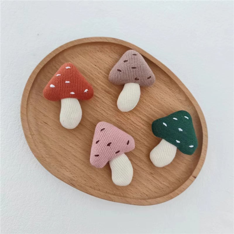 Handmade Fabric Mushroom Brooch