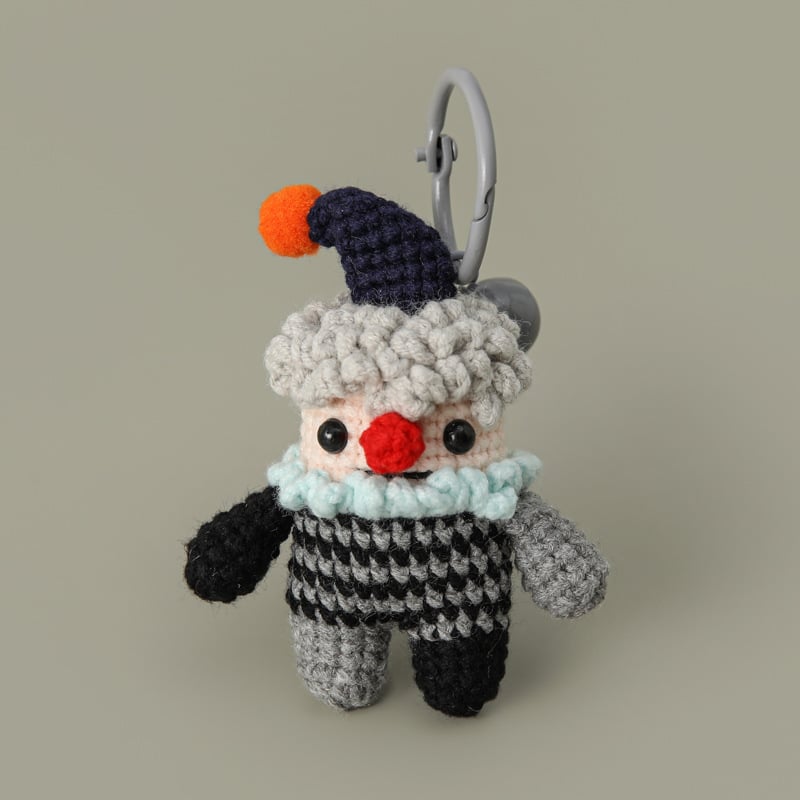 Crochet Clown Keychain