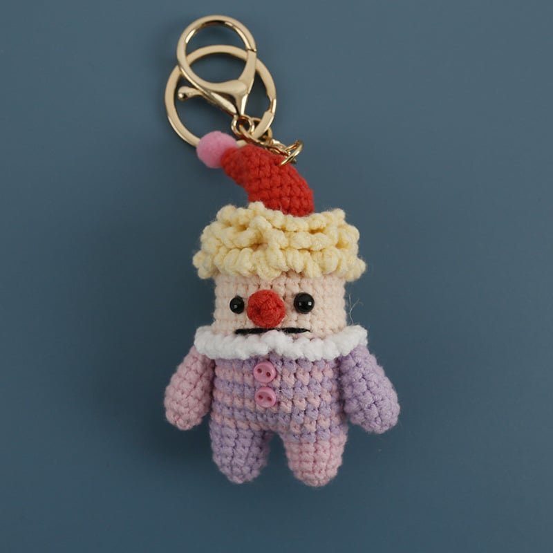 Crochet Clown Keychain