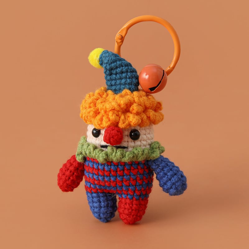 Crochet Clown Keychain