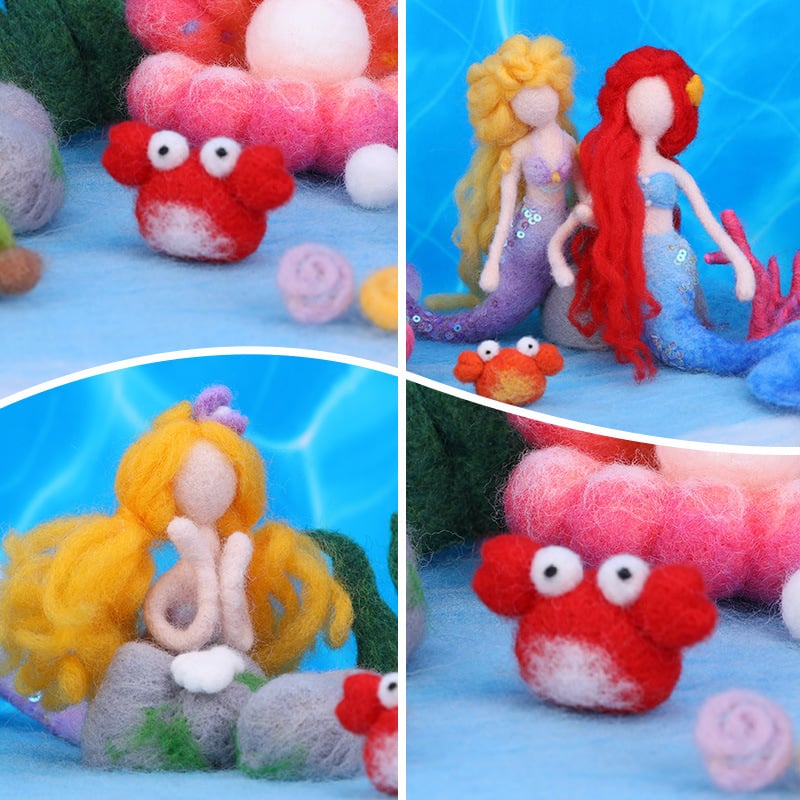 Handmade Needle Felting Ocean Friends Kit